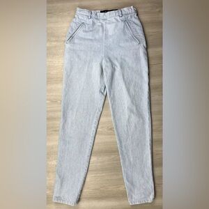 Vintage 80s Ralph Lauren High Waisted Tapered Denim Jeans Side Zip Womens Size 6